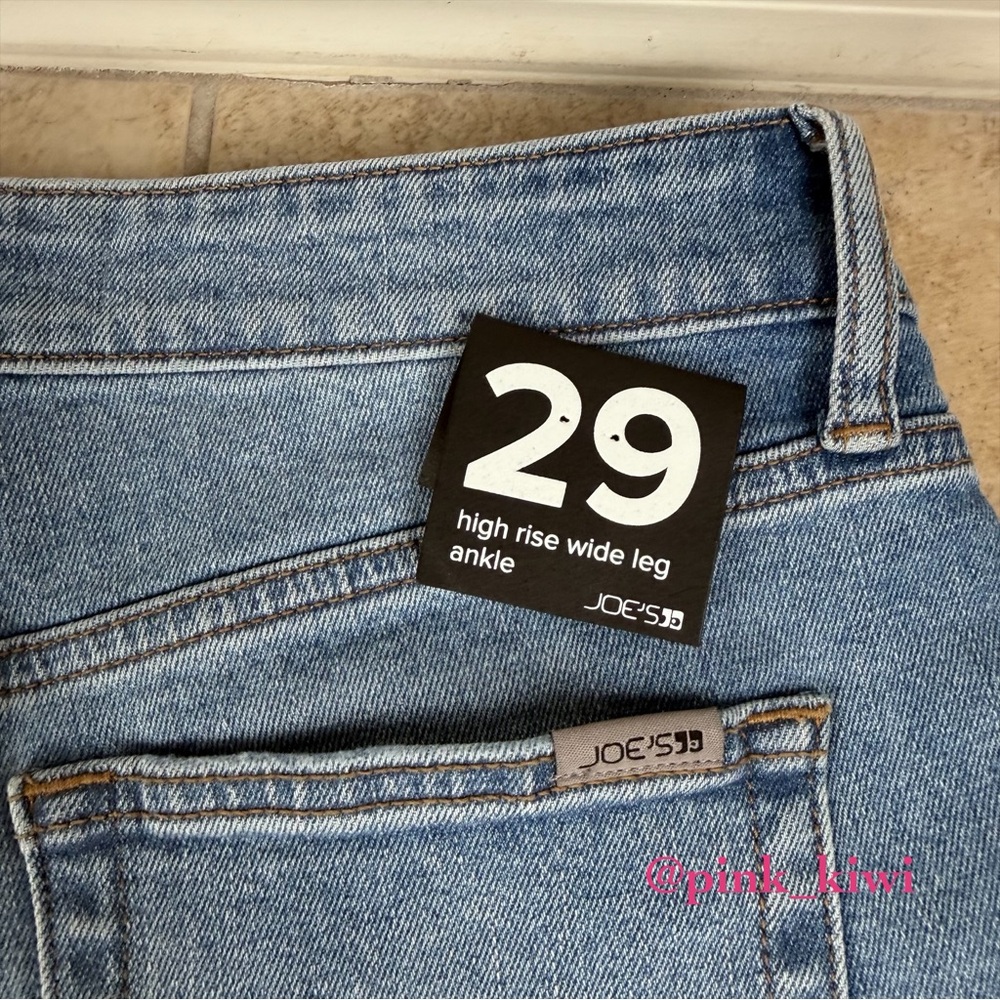 Joe's Jeans Blue Wide Leg Ankle Jeans - Picture 12 of 12
